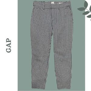 🛍️3/$40 GAP Navy Blue and White Checkered Pants Ankle Length Size 6